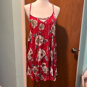 Red floral Roxy dress